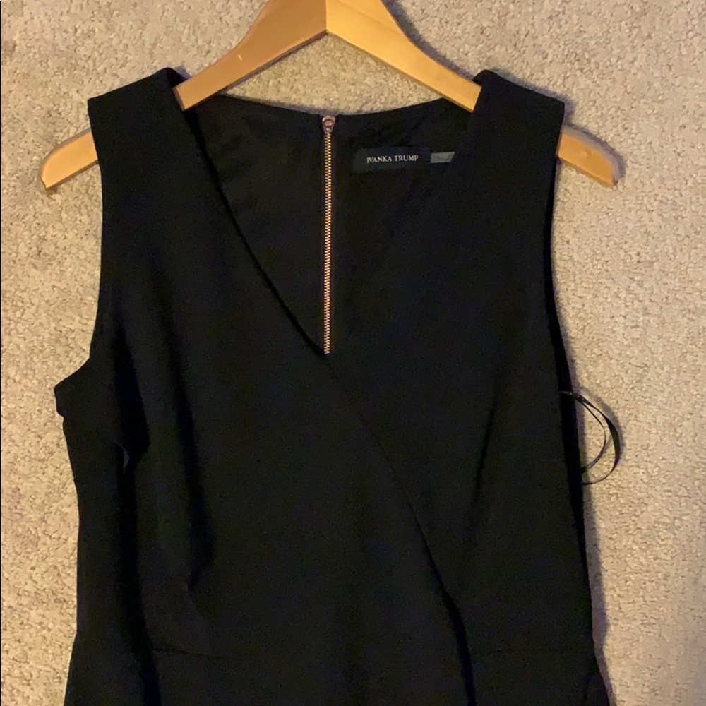 Ivanka trump black exposed zipper dress